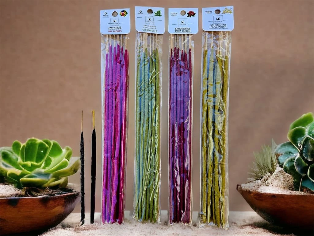SAHUMERIO TRIPLE EMPASTE LARGOS JARDIN X6 VARILLAS