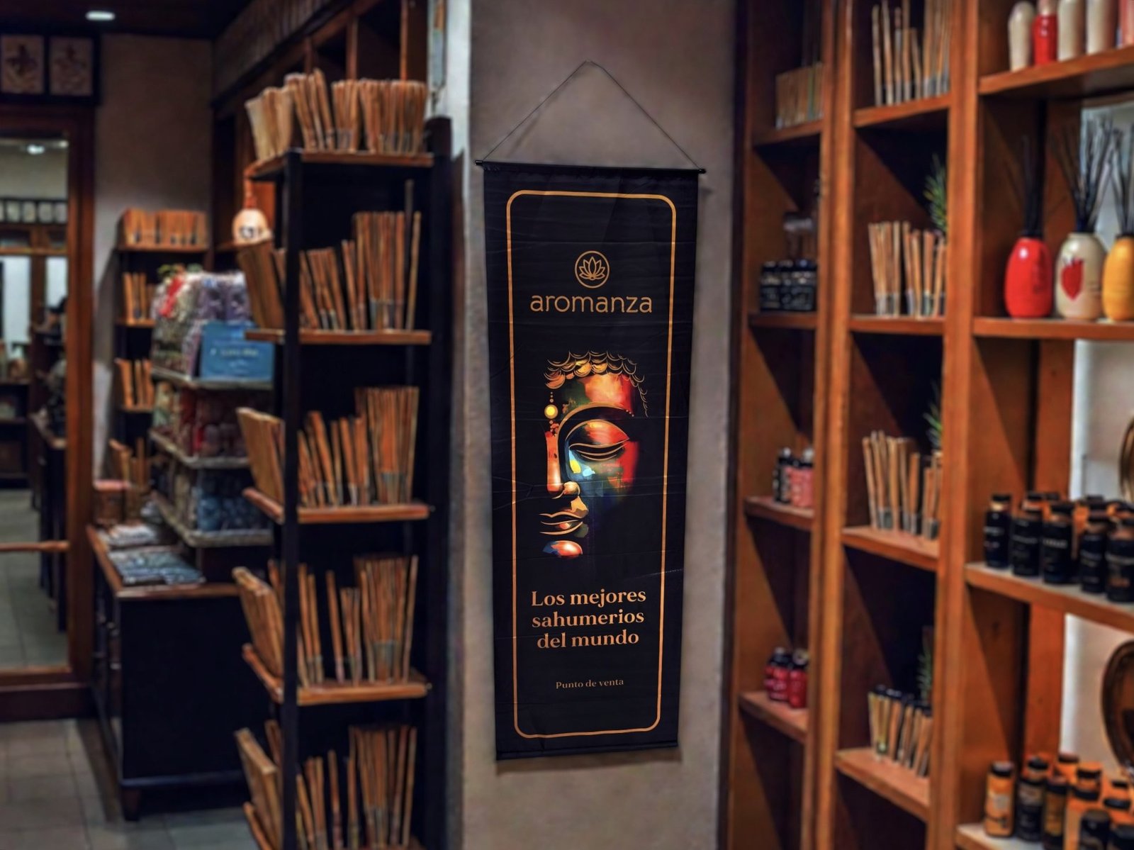 BANDERA PUBLICITARIA AROMANZA 50 CM X 150 CM