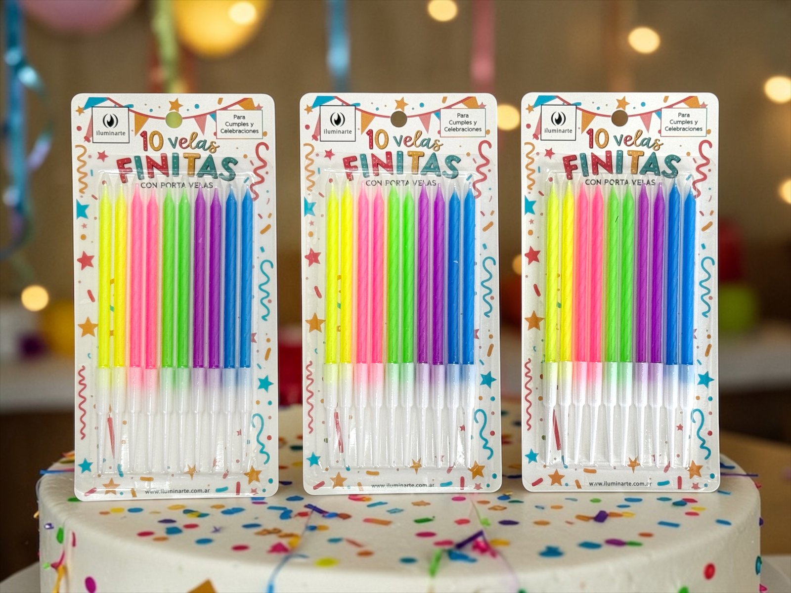 VELAS FINITAS FLUOR (10 unidades)