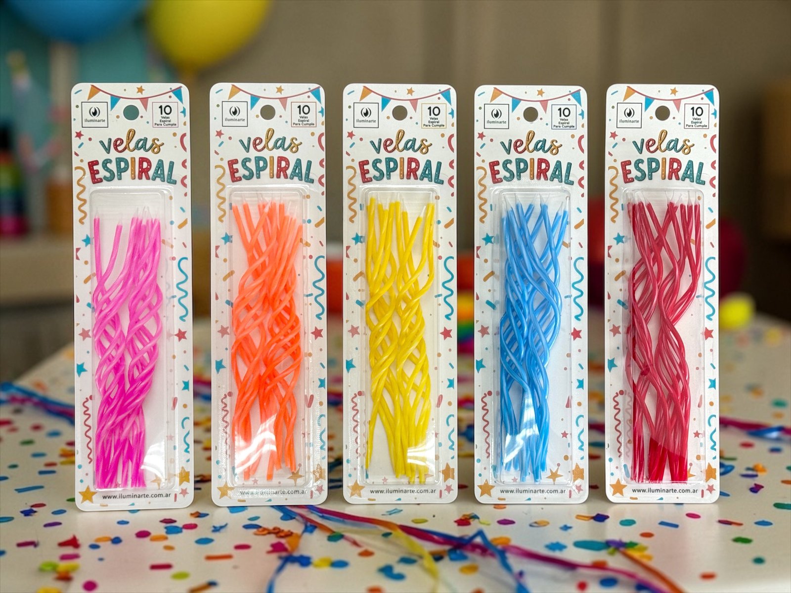VELAS ESPIRAL (x 10 unidades)