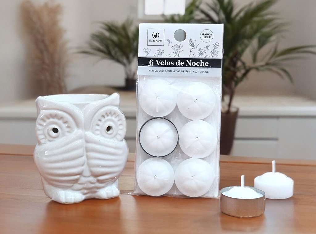 VELAS DE NOCHE X 6 NEUTRAS COLOR BLANCO